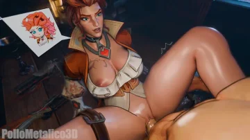 Elsa Bloodstone está tendo um orgasmo tremendo